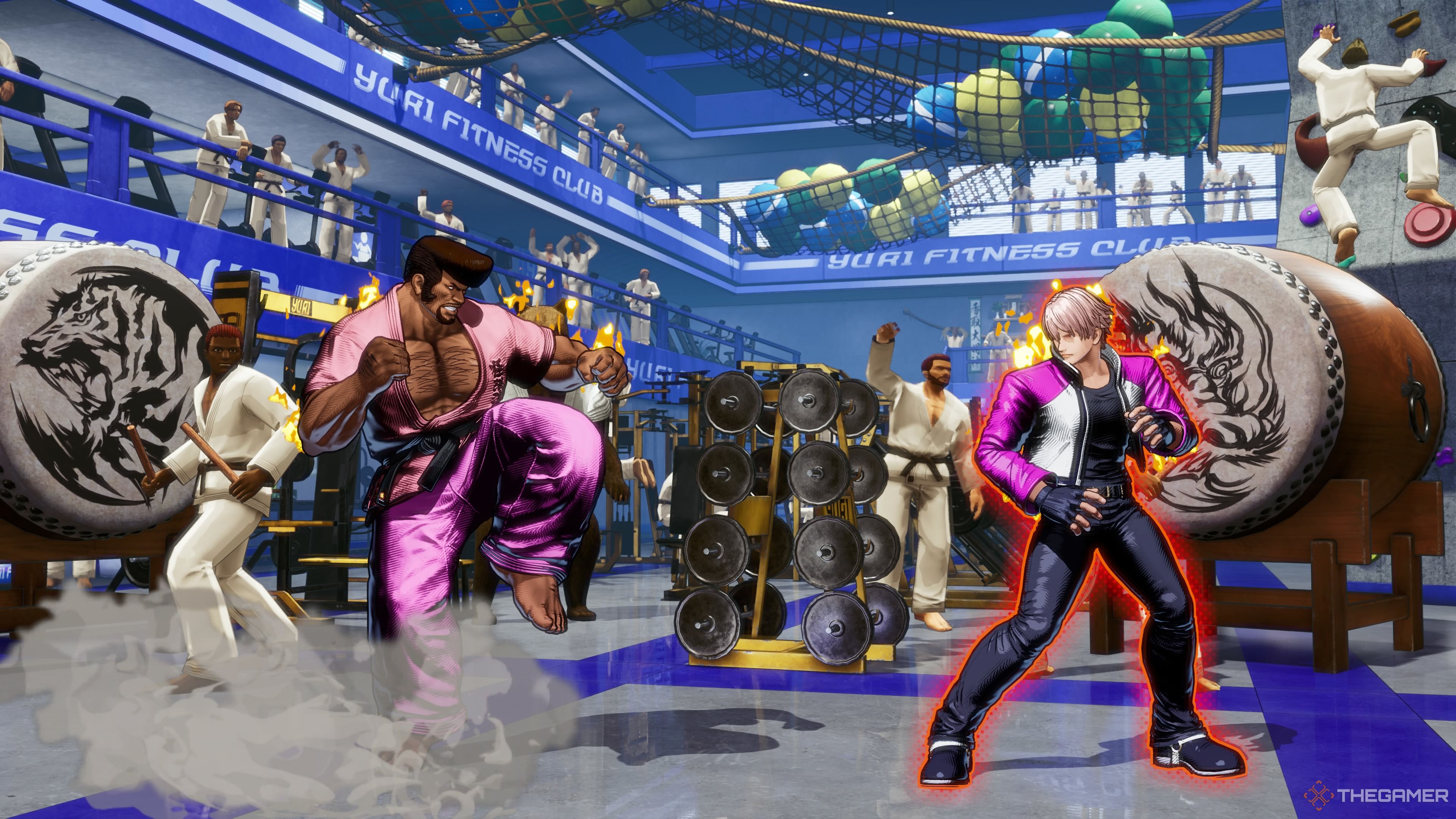 Marco executing a feint in Fatal Fury City of the Wolves.