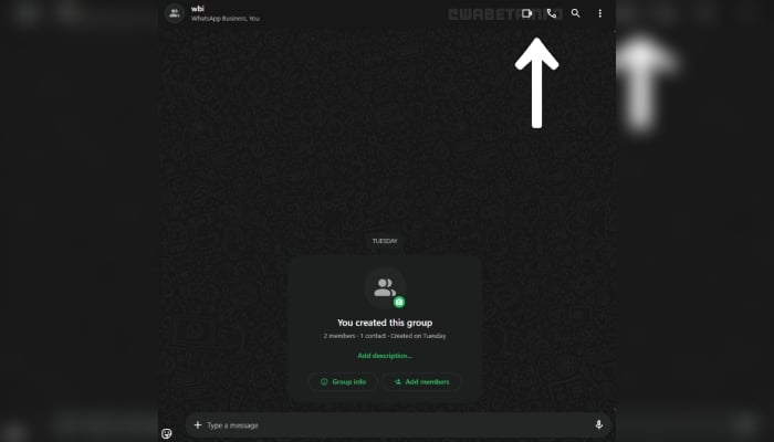 Screenshot of new WhatsApp Web feature