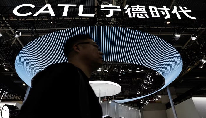A battery manufacturer CATL's display at the Beijing International Automotive Exhibition, or Auto China 2024, in Beijing, China, on April 25, 2024. — Reuters