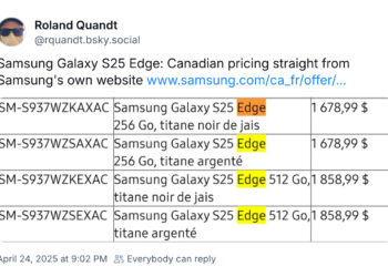 Samsung Reveals Galaxy S25 Edge Pricing And Storage Options
