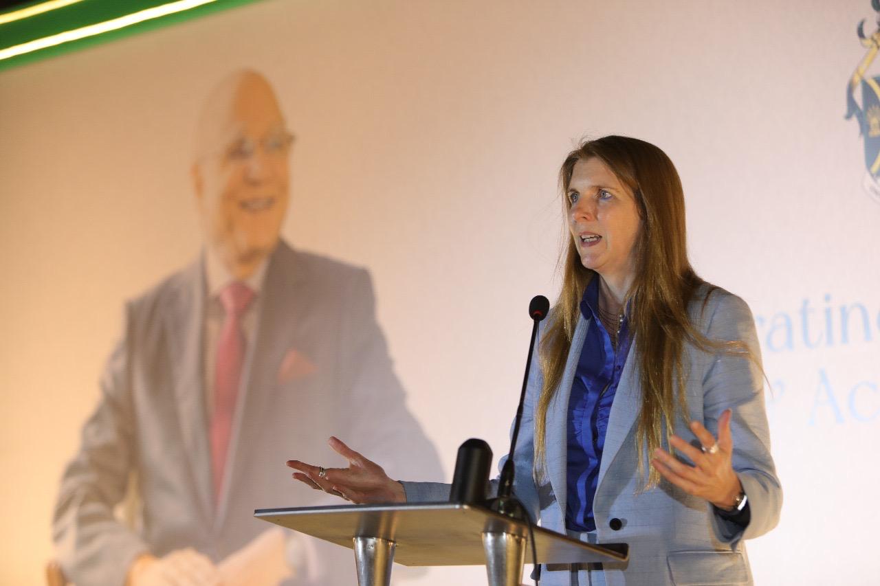 British High Commissioner Jane Marriott acknowledges Sir Anwar Pervez's contributions to the UK economy.