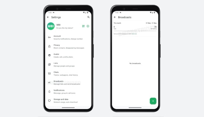 A screenshot of the new WhatsApp feature.