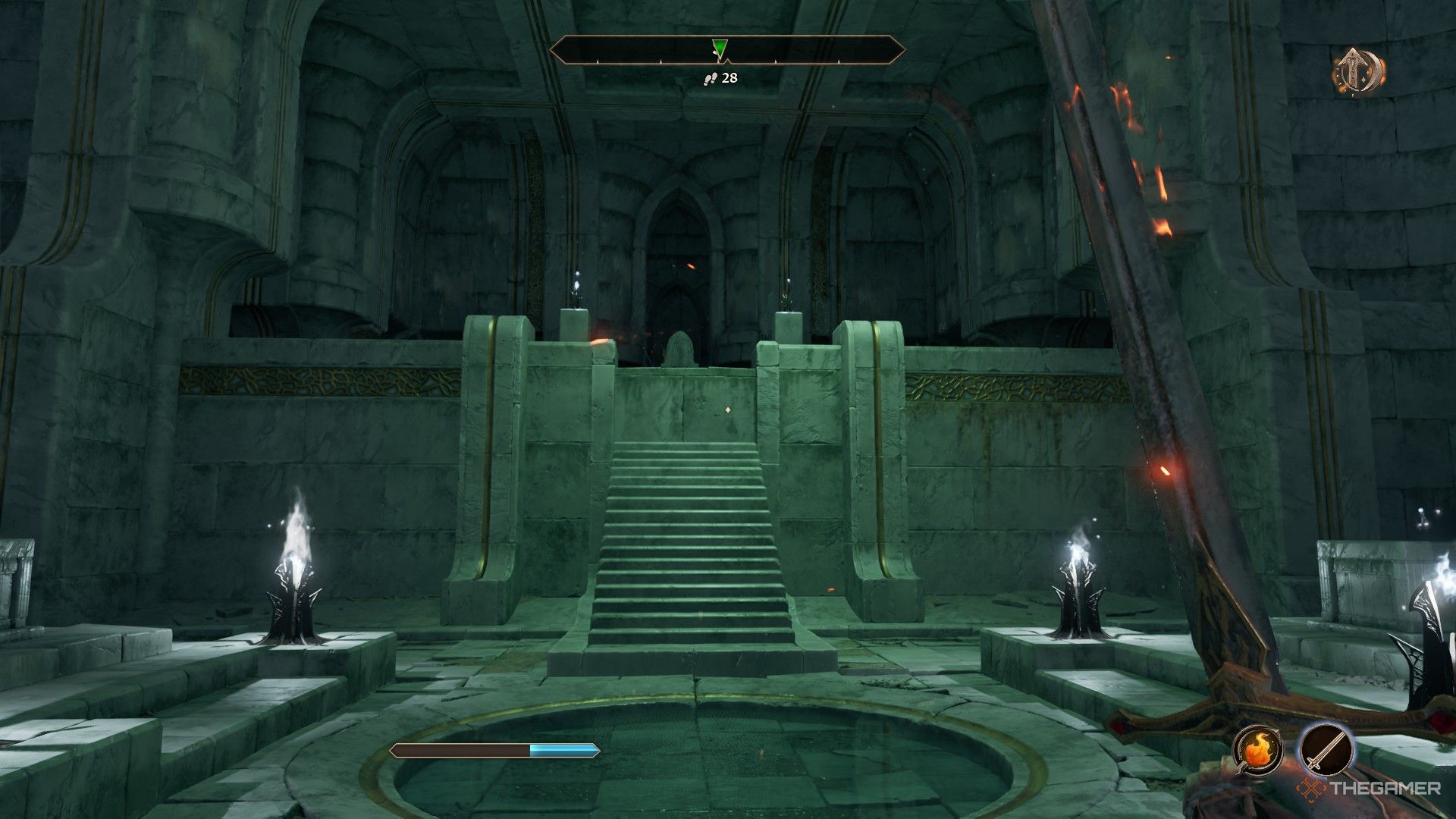 Player enters Umaril's chamber in Garlas Malatar in Oblivion Remastered.