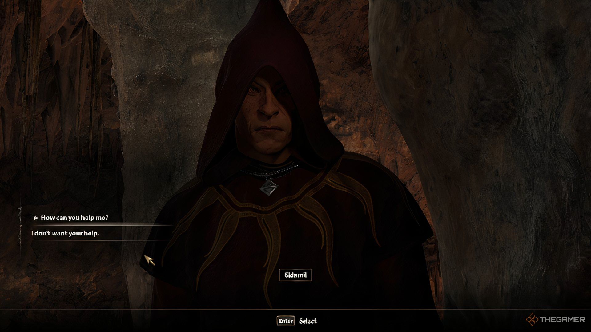 Eldamil's options in The Elder Scrolls IV Oblivion Remastered.