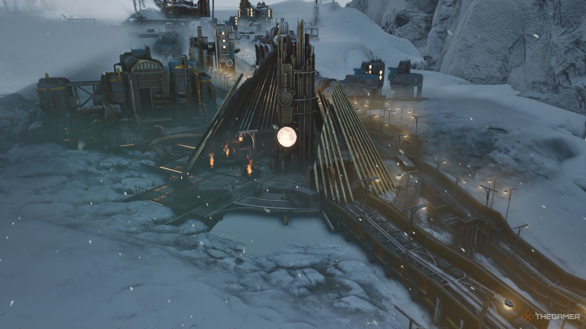 Player looks at the Endurance Memorial built from Apocalyptic Whiteout.