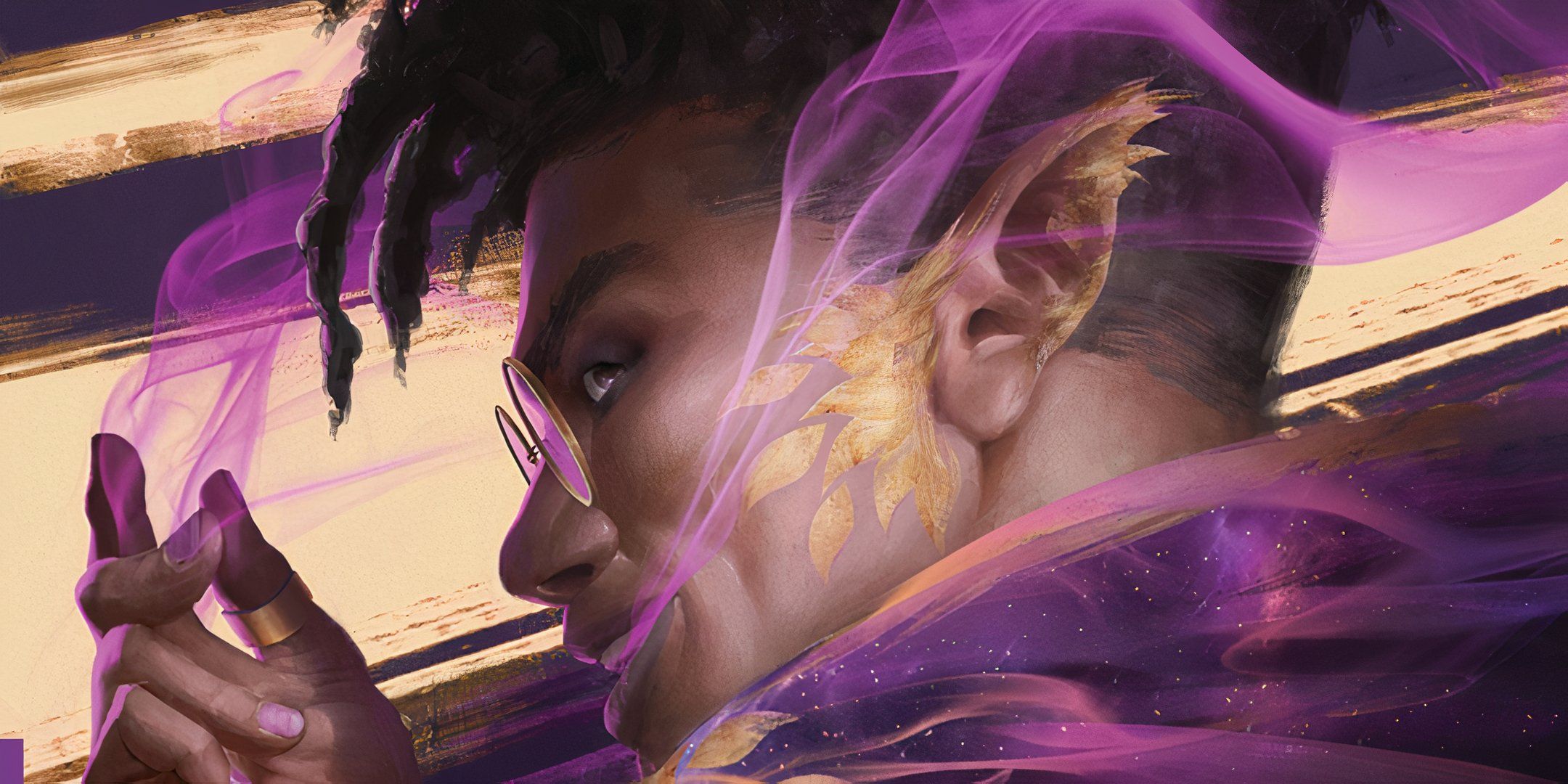 An elven sorcerer conjuring magic in Daggerheart.