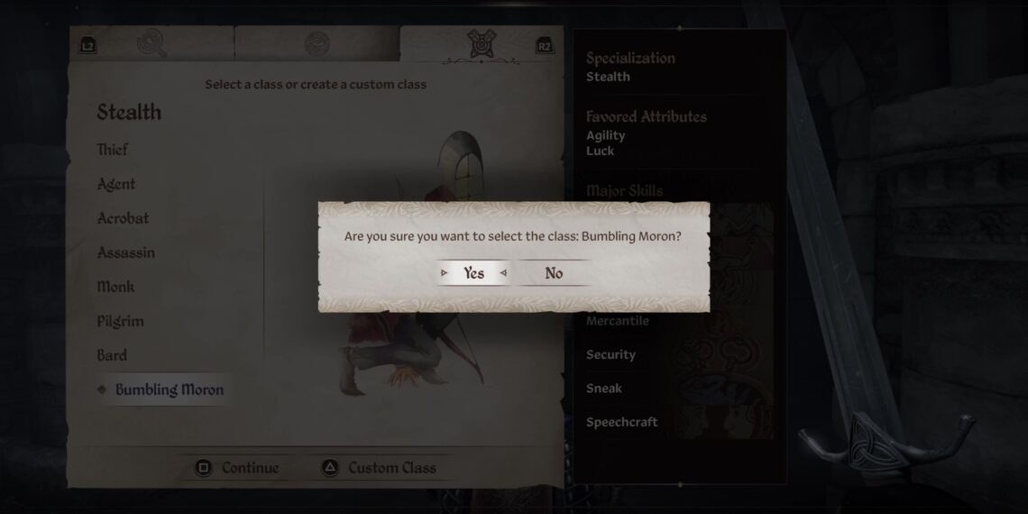 Top Class Choices in The Elder Scrolls IV: Oblivion Remastered