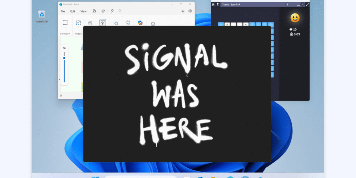 Blackmailers, spys, and cheaters dikkat: Signal Microsoft ekran görüntüsünü kapattı