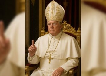 Trump Posts Unique Image of Himself Portrayed as Pope