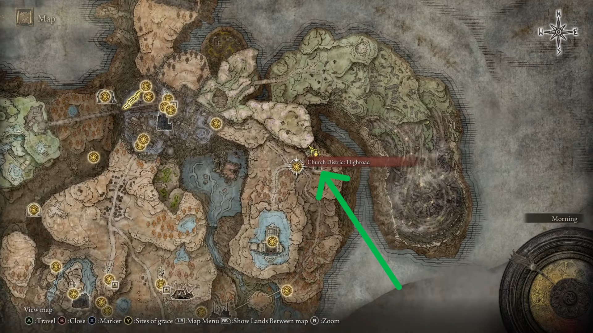 Location of Rabbath's Rise