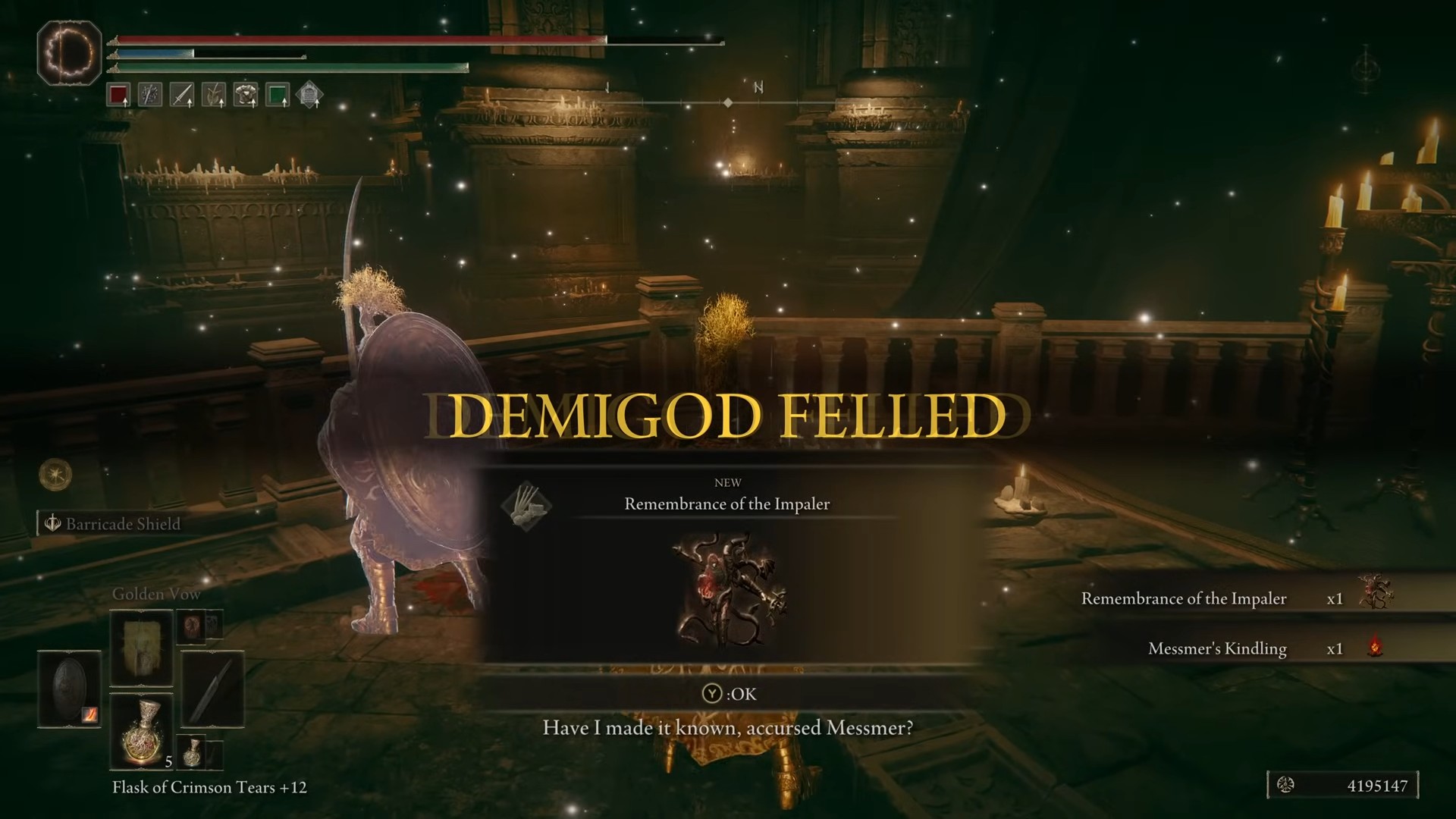 Rewards from Messmer the Impaler