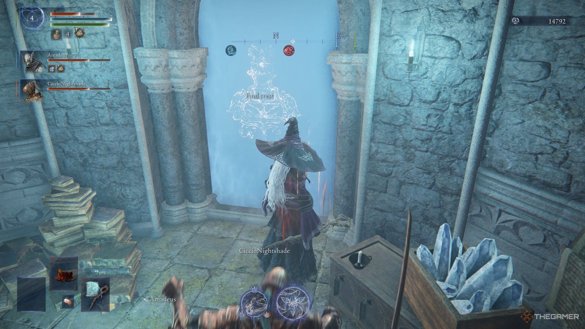 Recluse discovers a sealed door to the Sorcerer's Rise inside on the second floor in Elden Ring Nightreign.