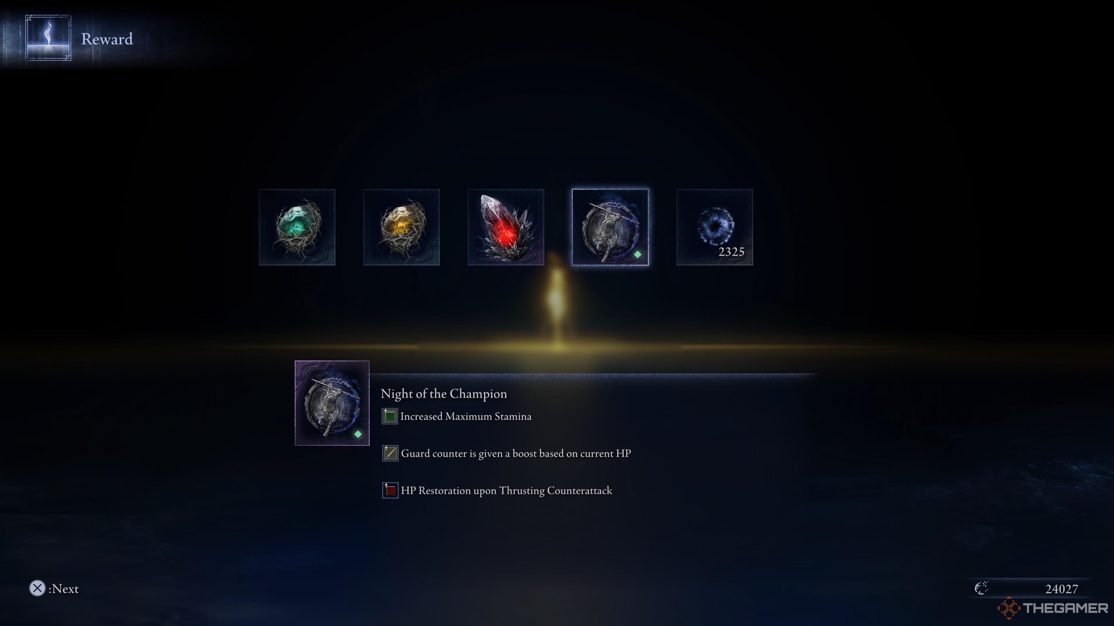 The night of the champion relic in elden ring nightreign.