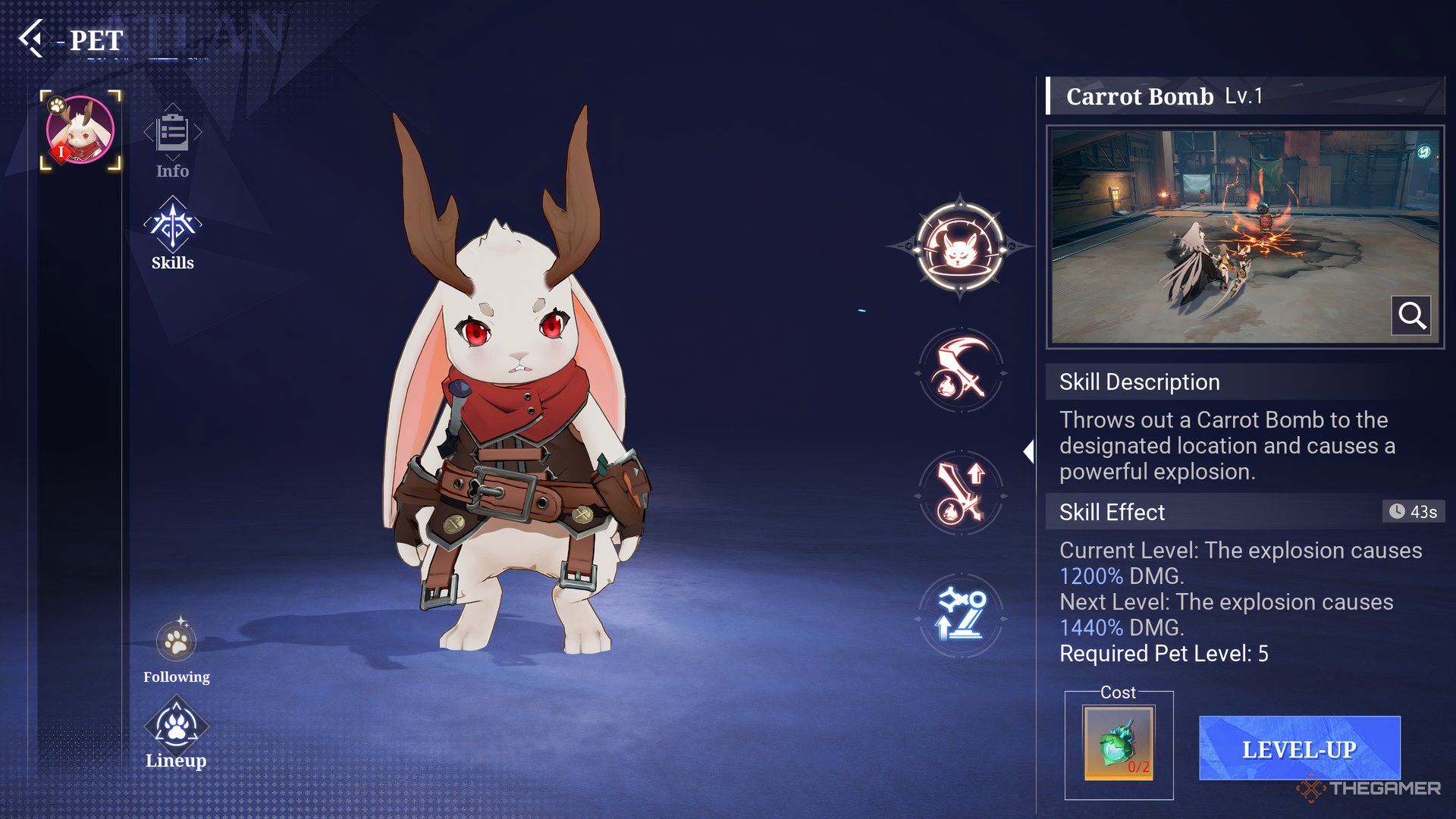 Upgrading The Jackalope's Skills In Crystal Of Atlan.