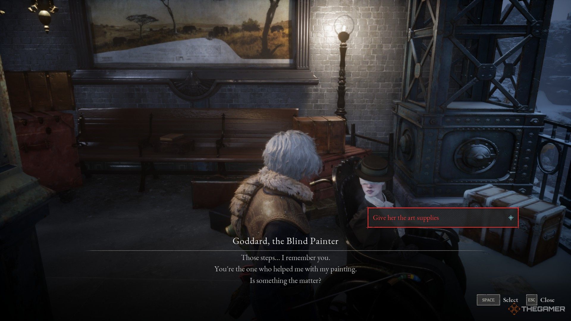 Player returns Goddard's art supplies in Lies of P: Overture.