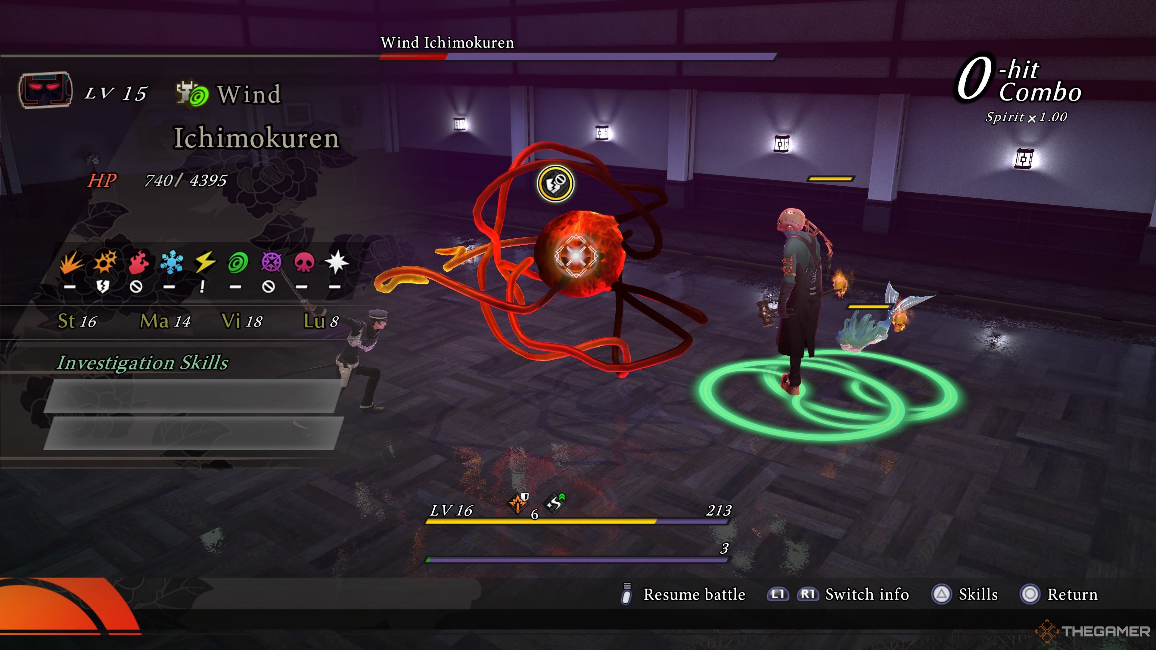 Ichimokuren affinities in Raidou Remastered.