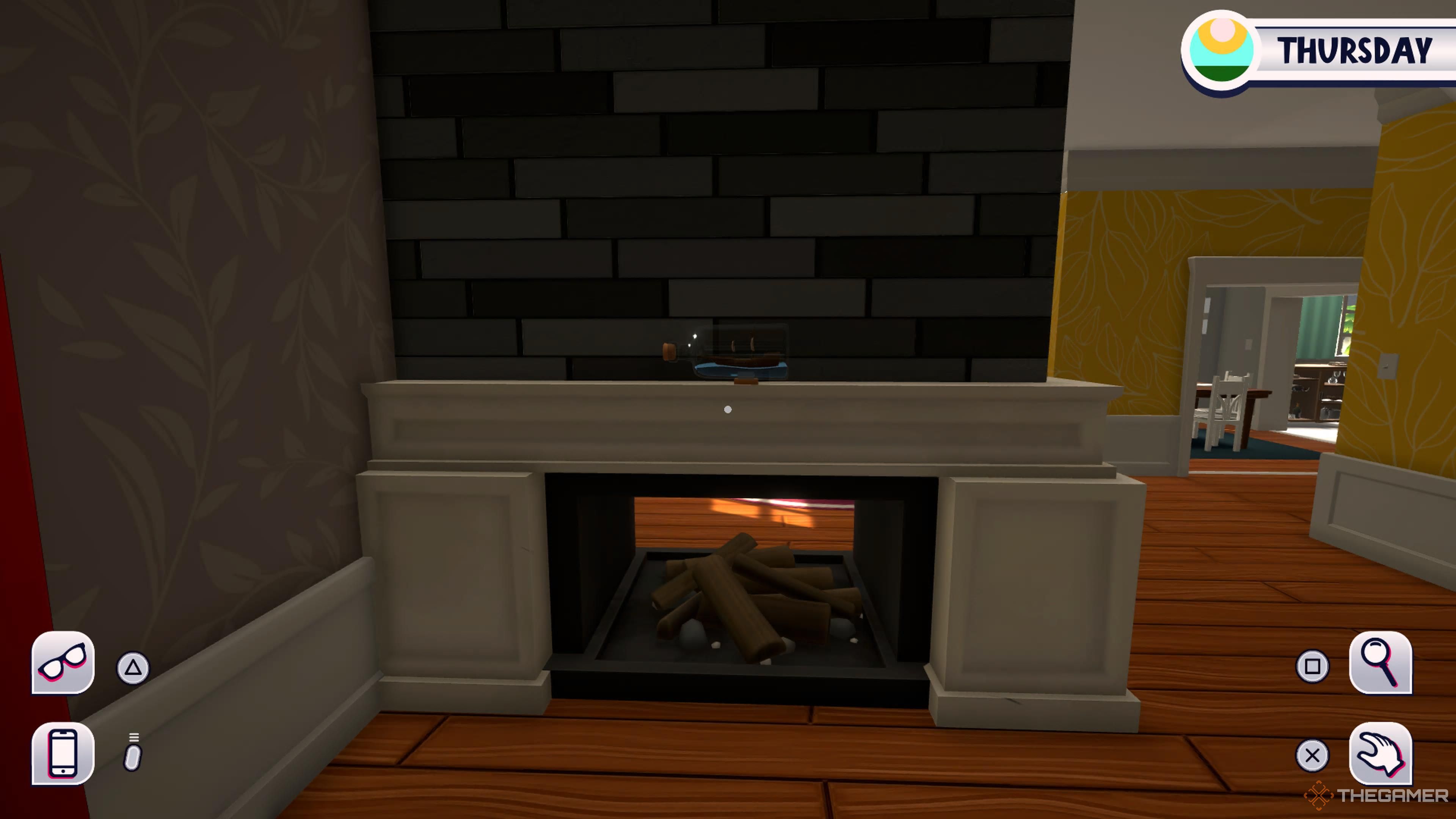 Observing a chimney and a small ship in a bottle in Date Everything.