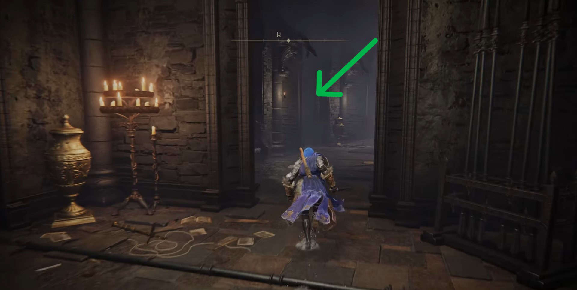 Entering the building