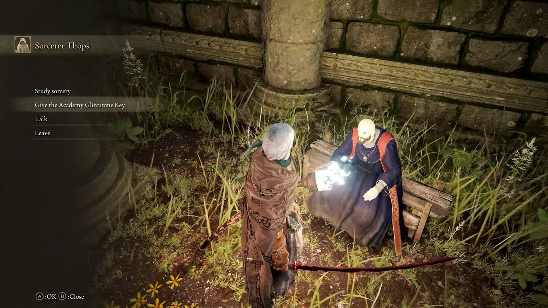 give key to thops in elden ring