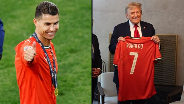 Cristiano Ronaldo Presents Trump With Signed Jersey and Message