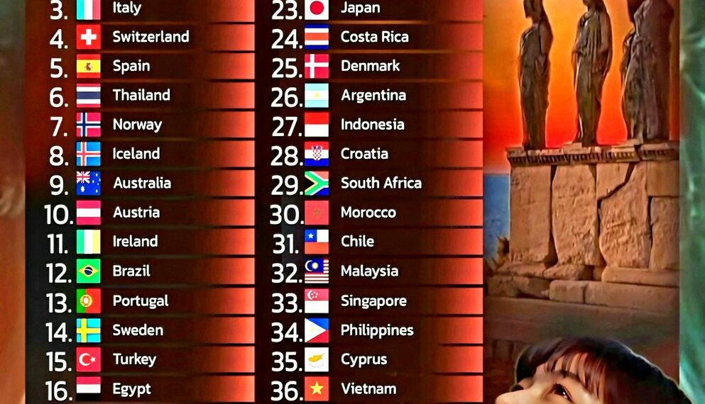 Top 40 Most Beautiful Countries in the World
1. Greece
2. New Zealand
3. Ita