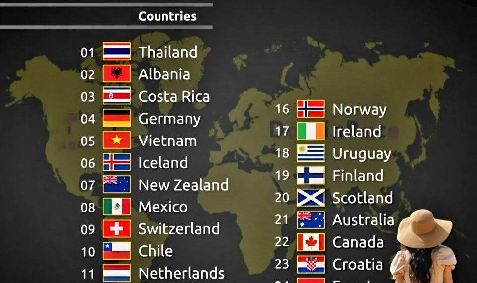 Top 25 Best International Destinations for Solo Travel 

1.  Thailand
2.  Albani