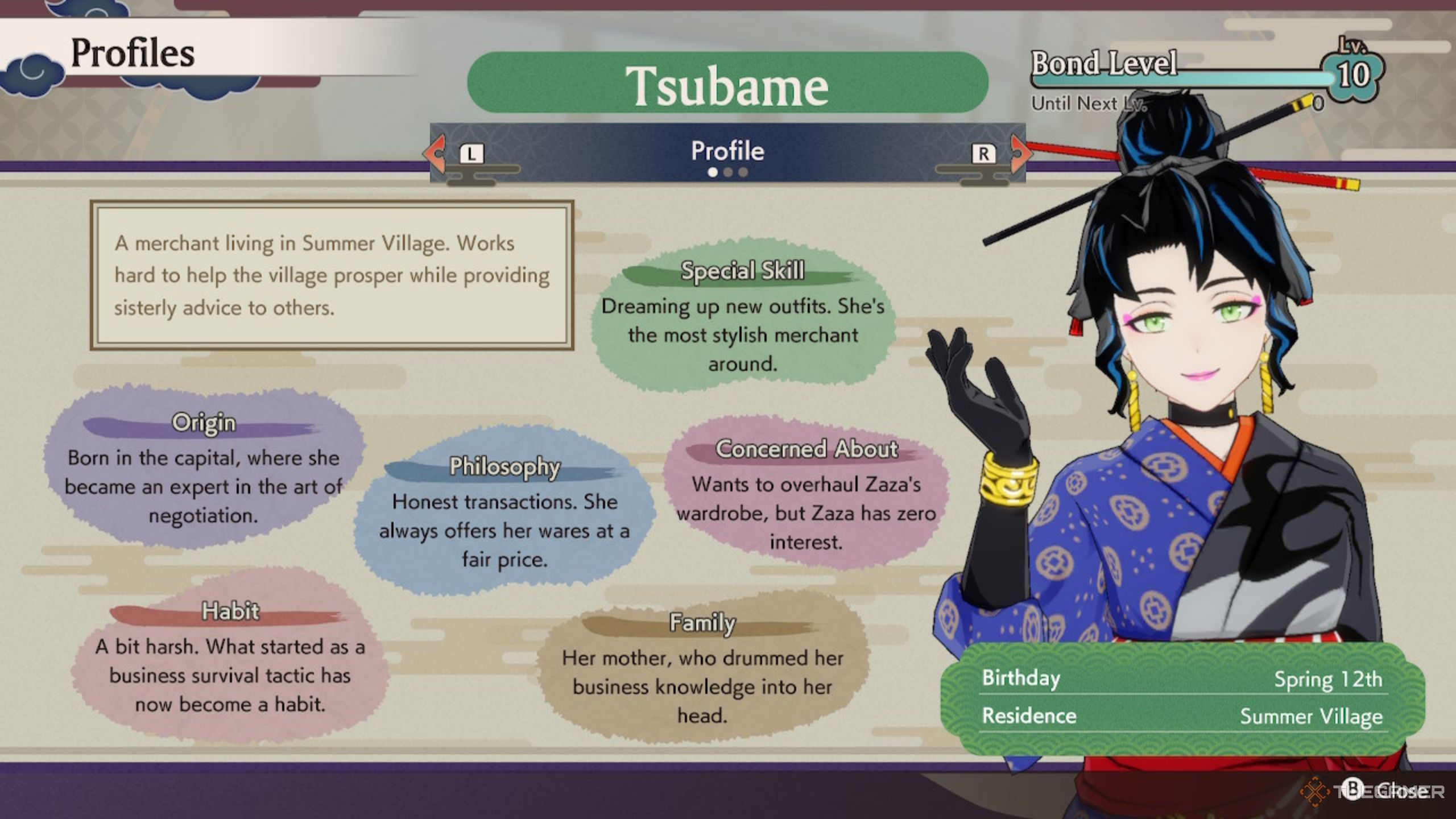 Top Gifts and Hangouts for Tsubame in Rune Factory: Completing Azuma