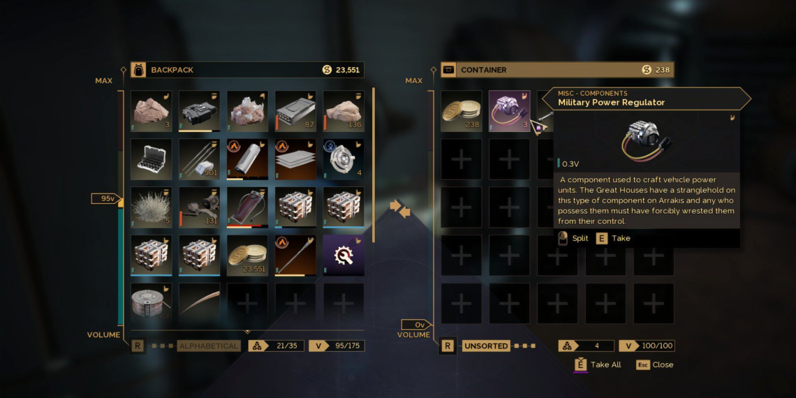 Completing the Search for Military Power Regulators in Dune: Awakening