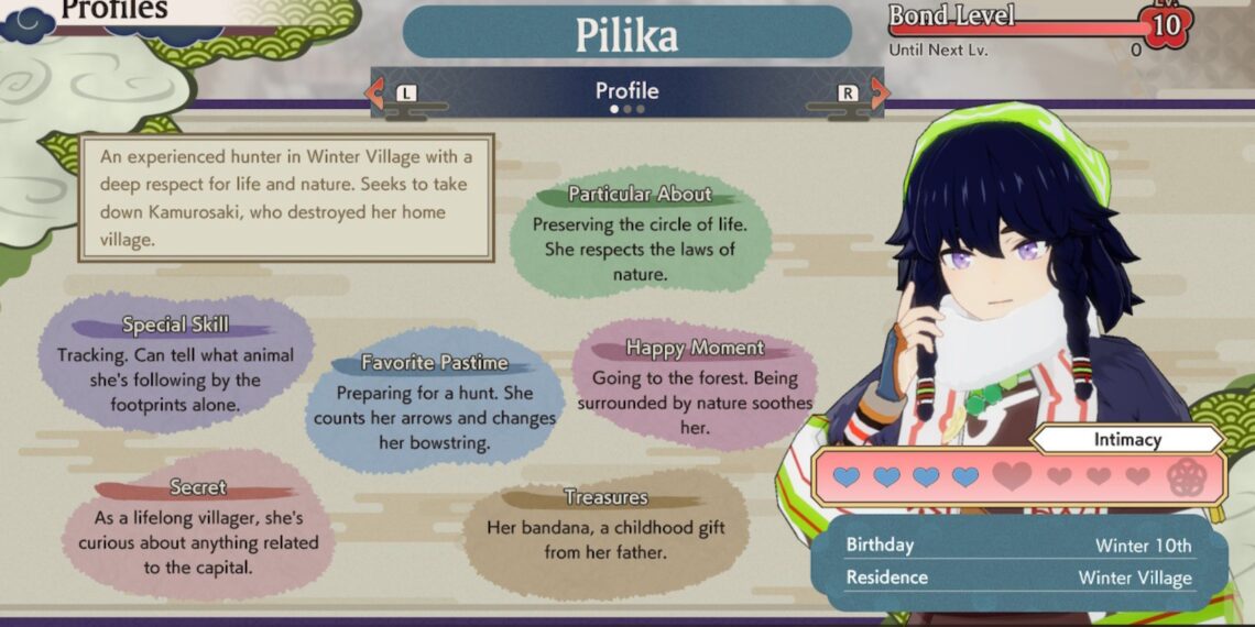 Unique Gifts and Hangouts for Pilika in Rune Factory: Guardians of Azuma