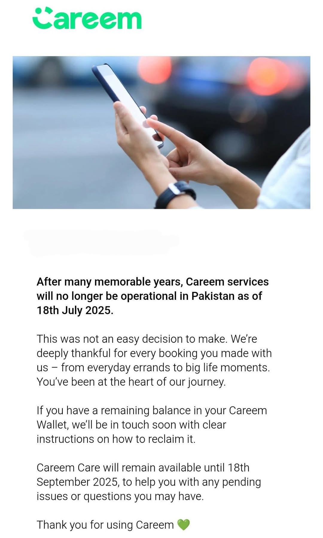 shutdown careem