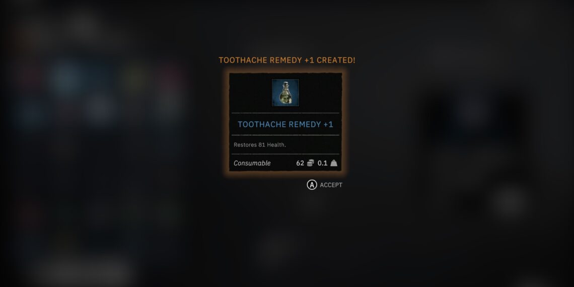 Completing the Toothache Remedy in Tainted Grail: Fall of Avalon