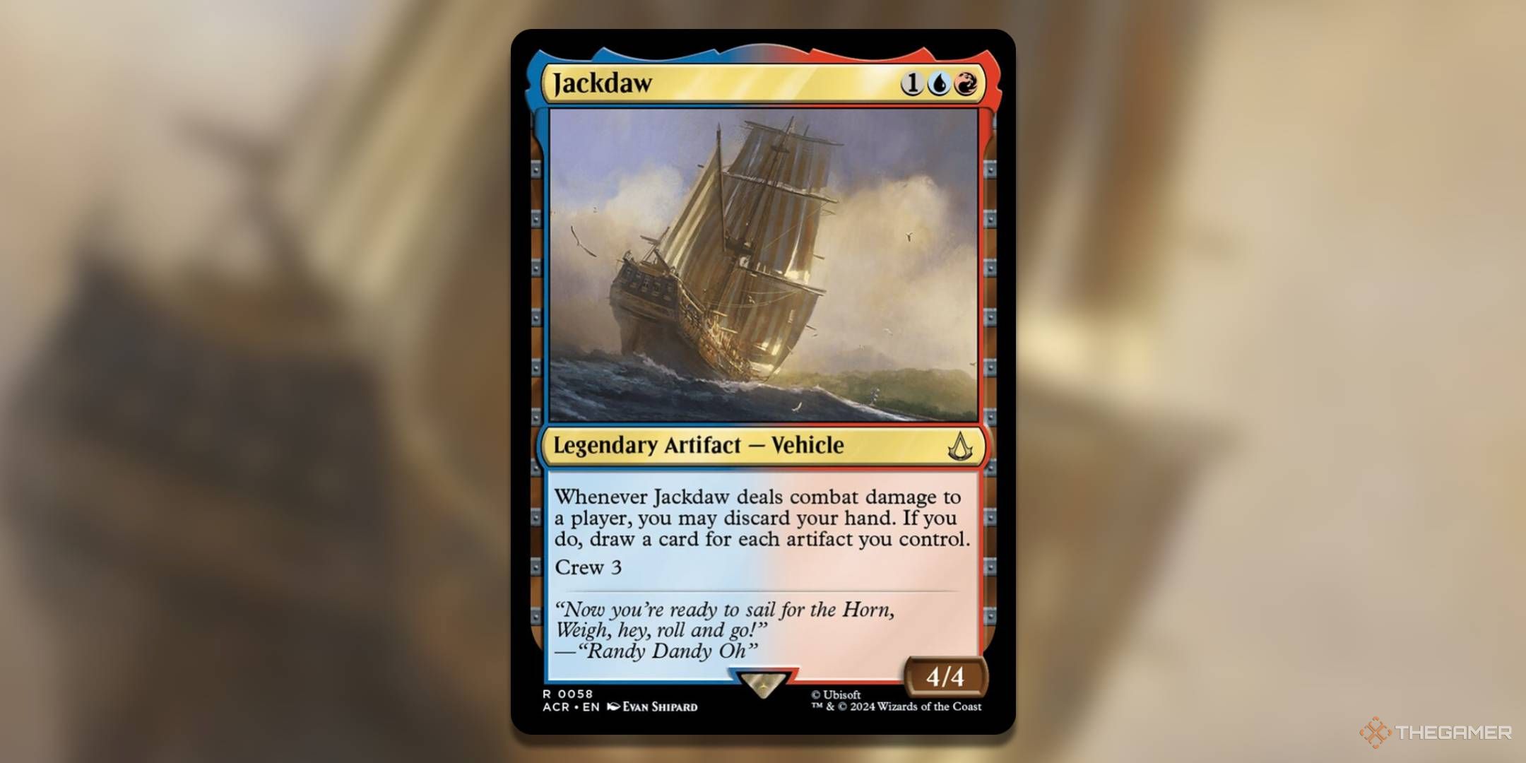 Jackdaw card from Magic: The Gathering's Assassin's Creed set.