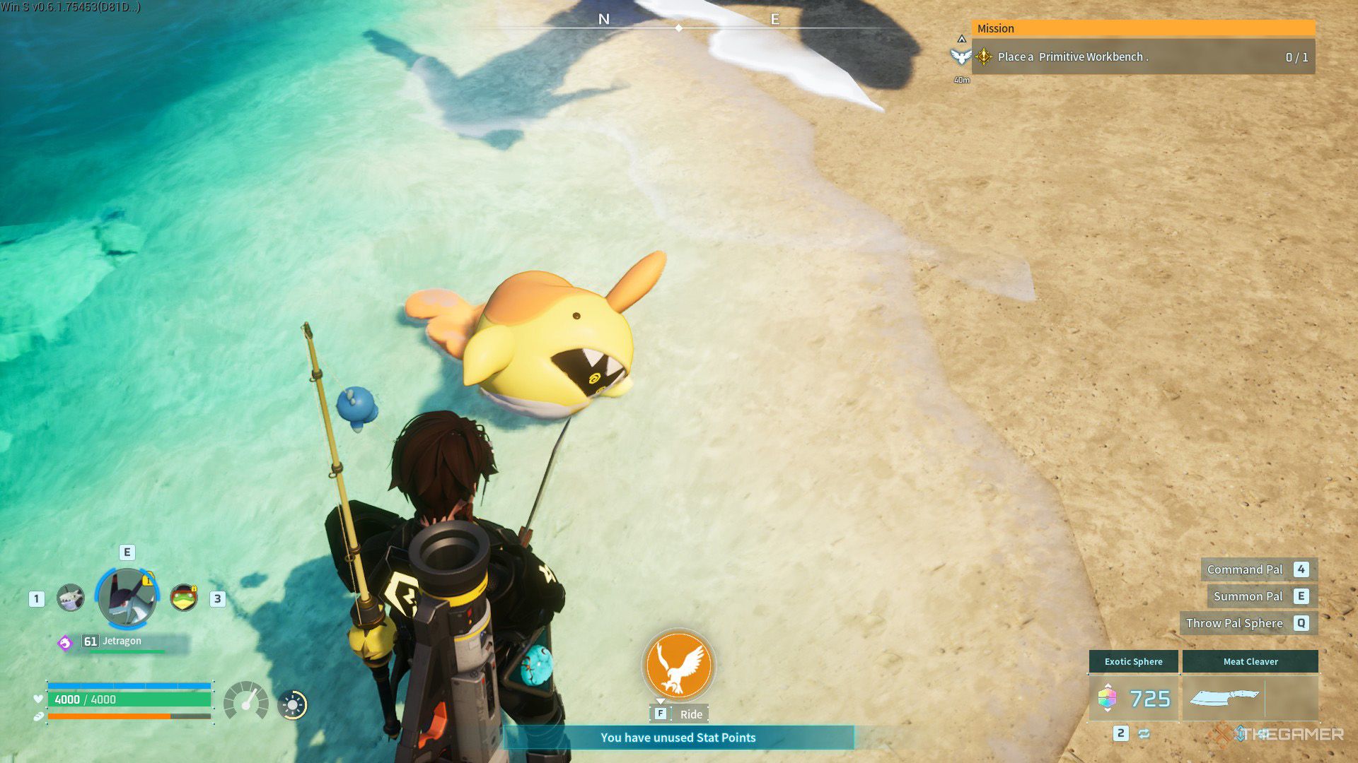 A player defeats a Finsider in Palworld.