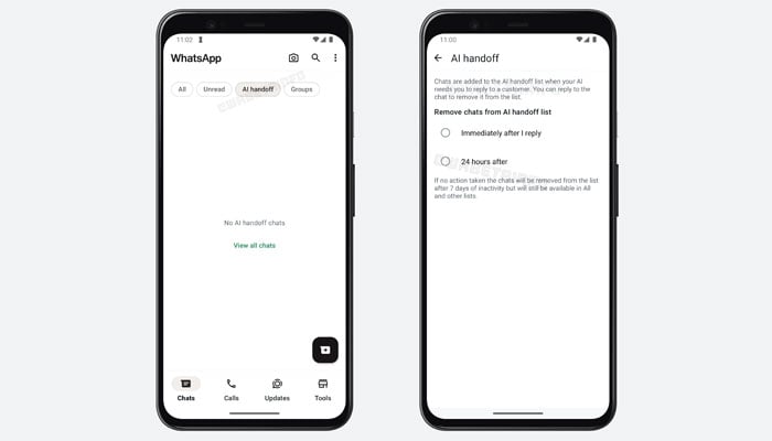 A screenshot of the new WhatsApp feature.