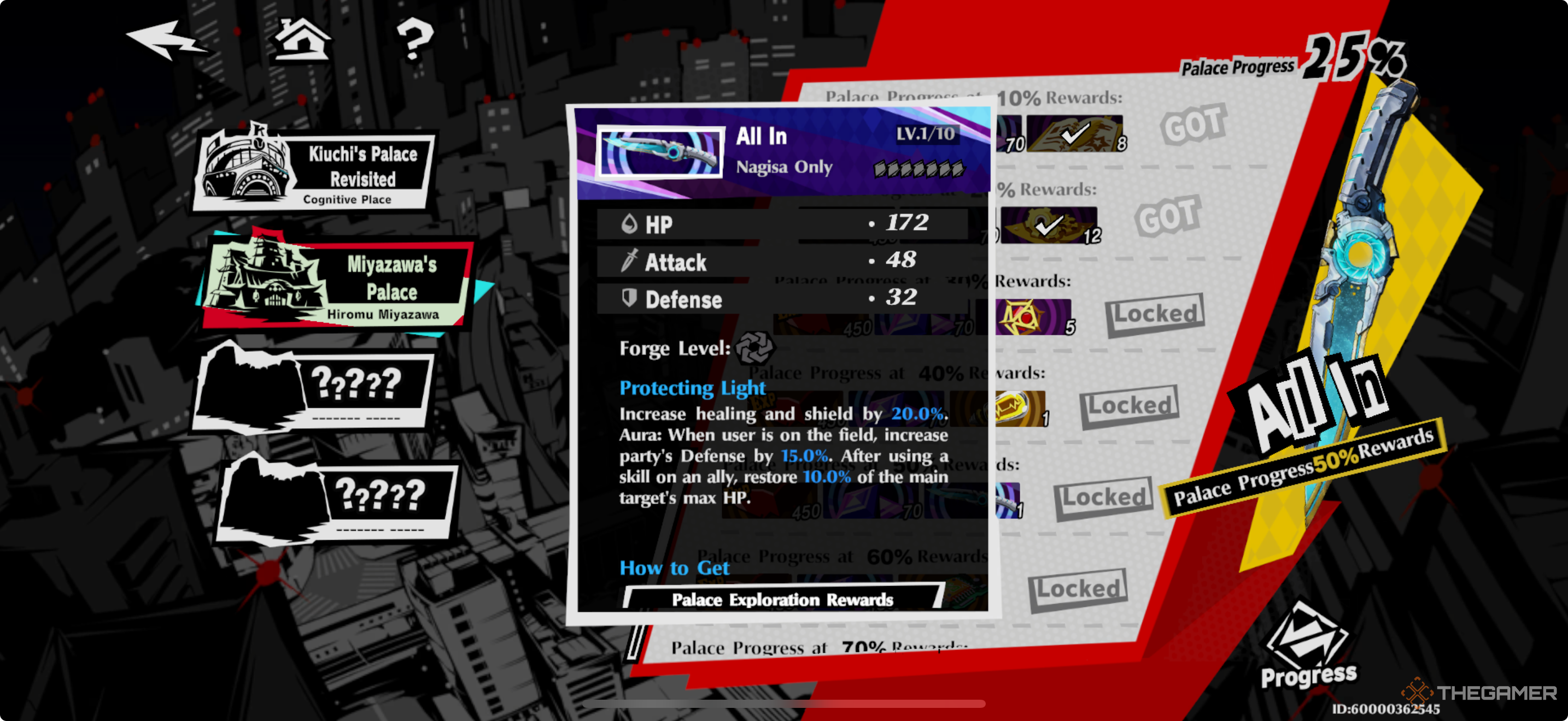 All In, one of Nagisa's weapons in Persona 5: The Phantom X.