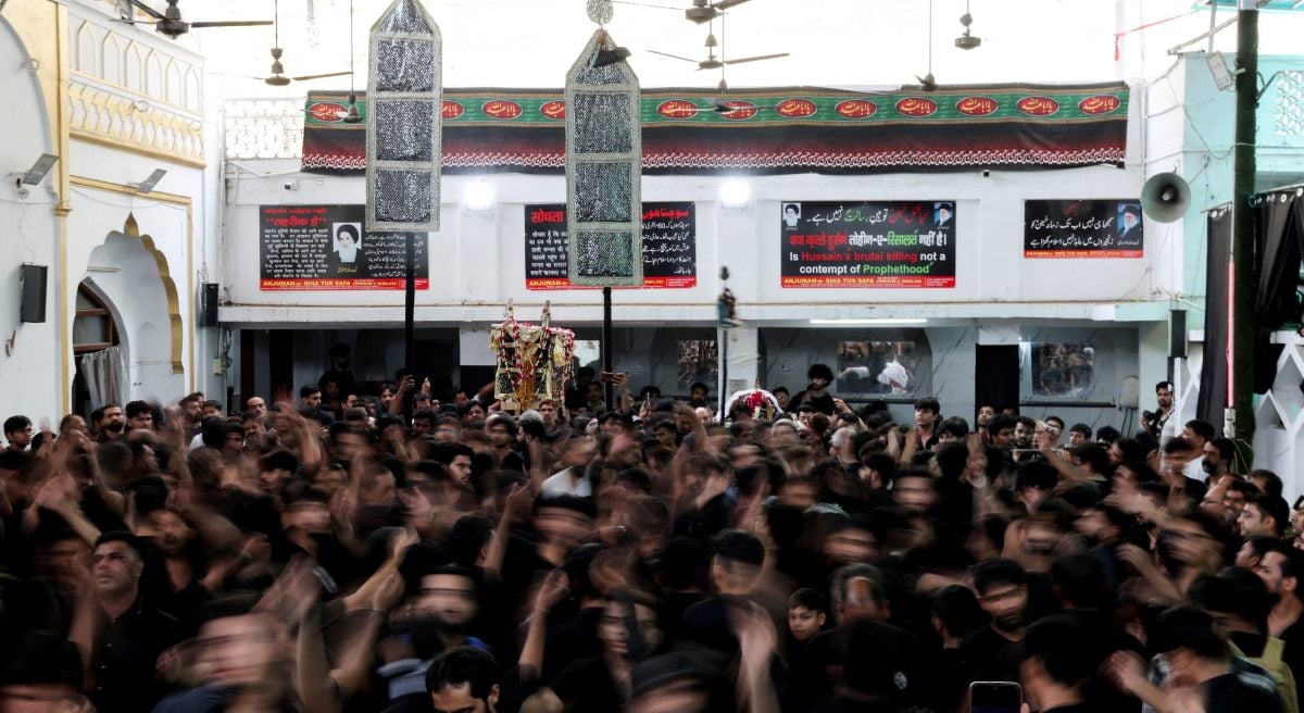 Mourners gather at a mosque during the commemoration of Ashura in New Delhi, India, July 6, 2025. — Reuters