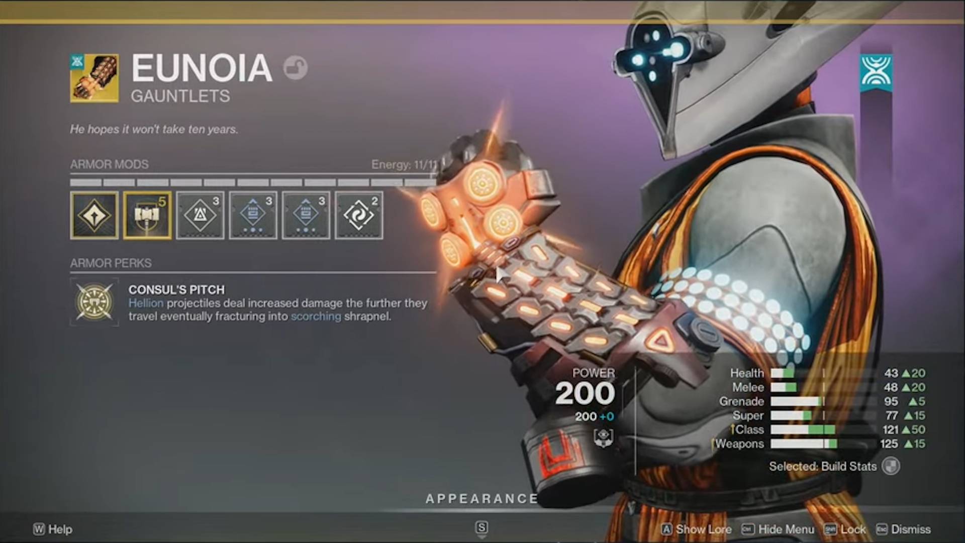 Destiny 2 Edge of Fate Exotic Euonia Warlock Gauntlets