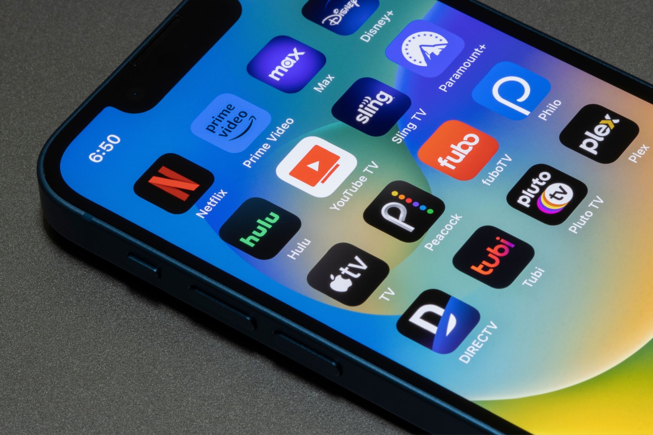 streaming apps on a smartphone