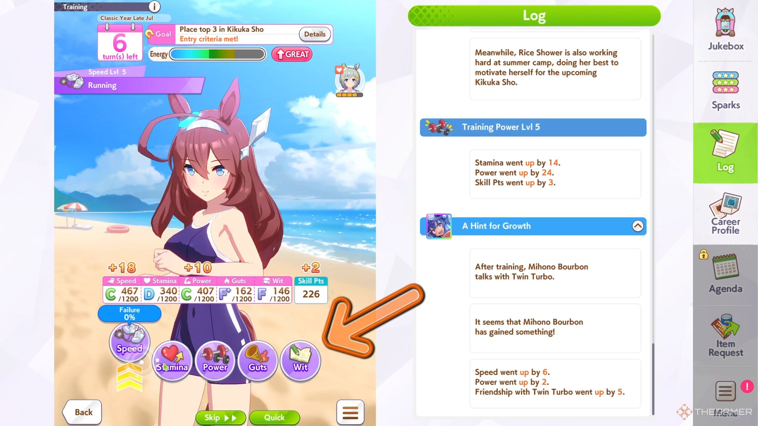 Umamusume Pretty Derby special summer break training icons