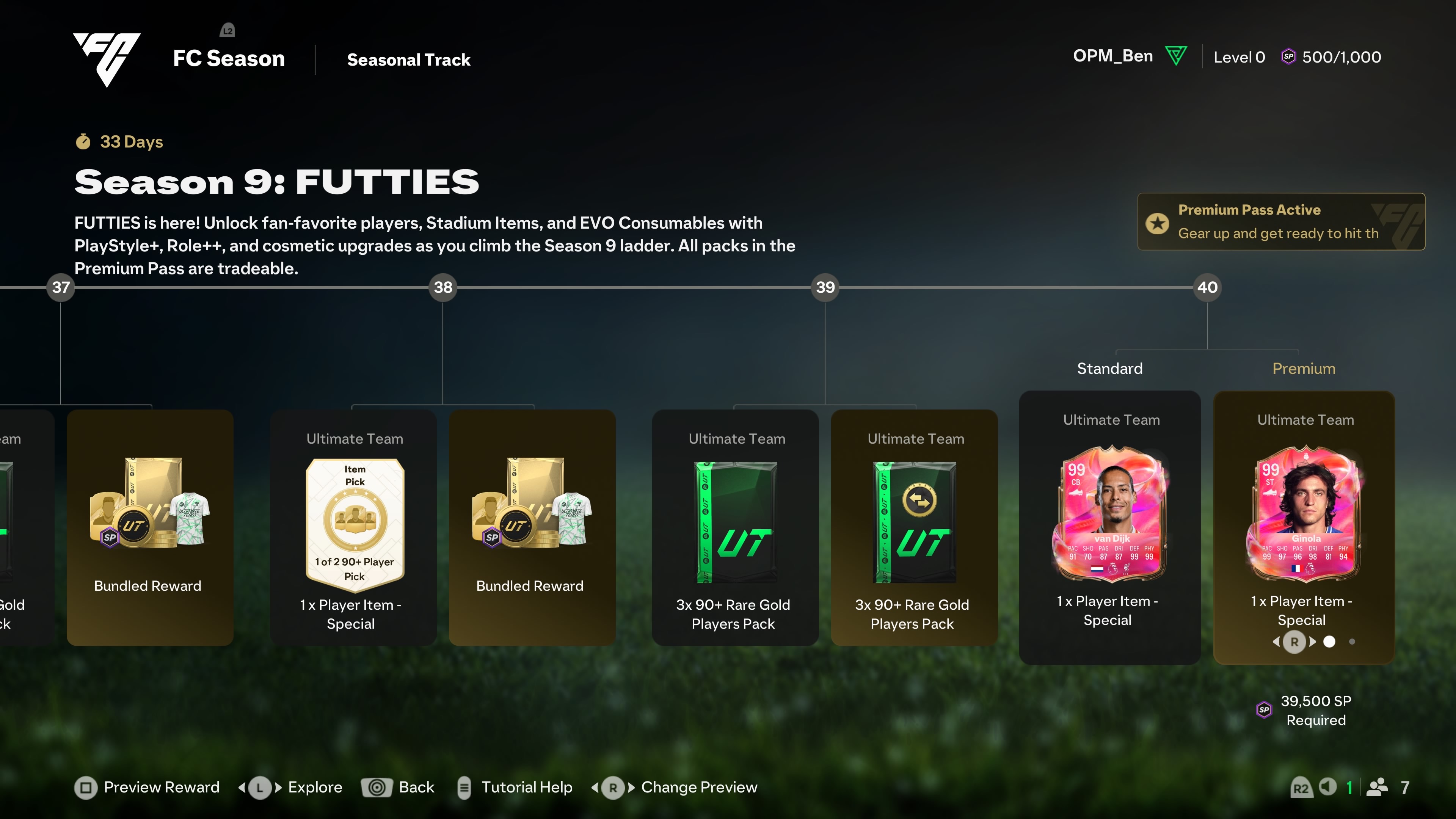 The FC 25 Season 9 ladder players rewards list