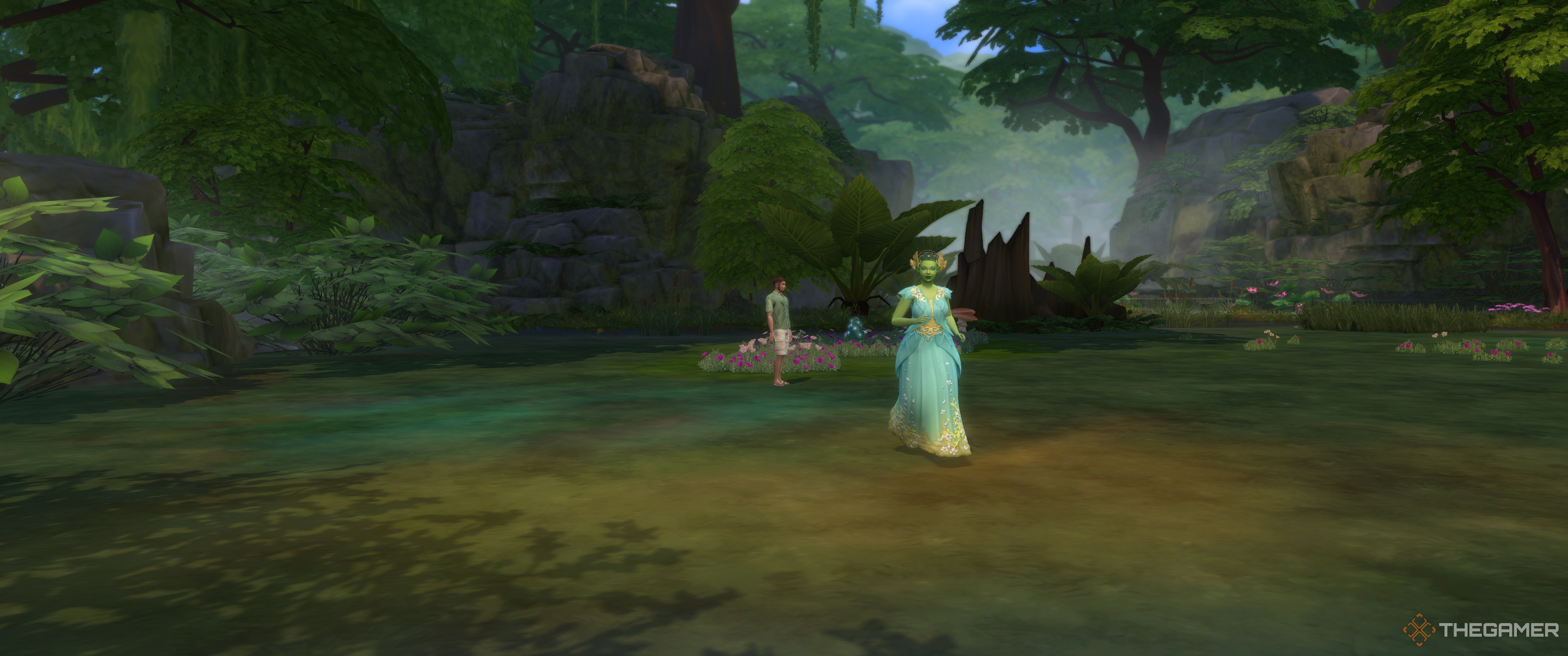 Mother nature running away in The Sims 4 Enchanted By Nature.