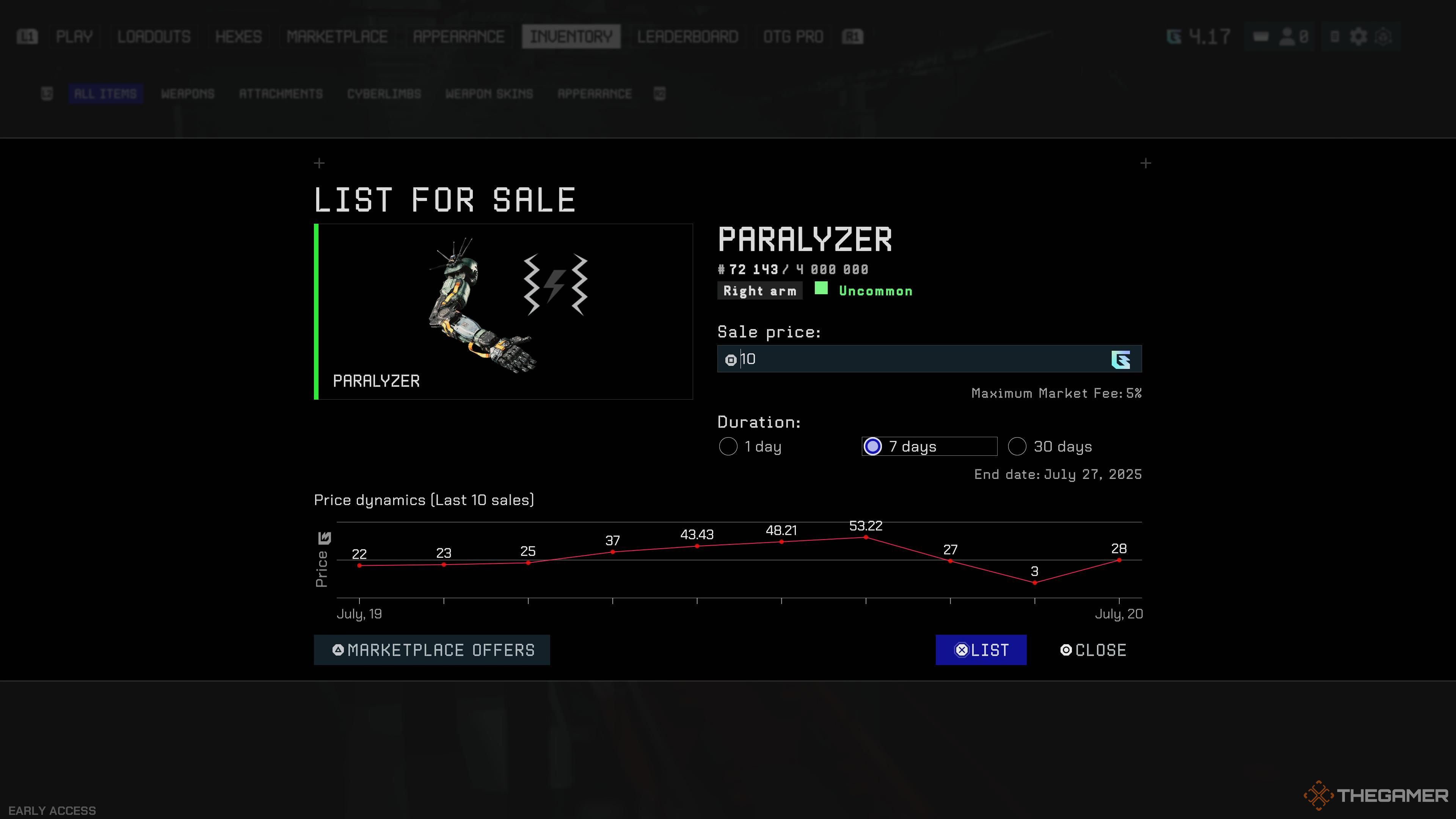 Marketplace in Off The Grid