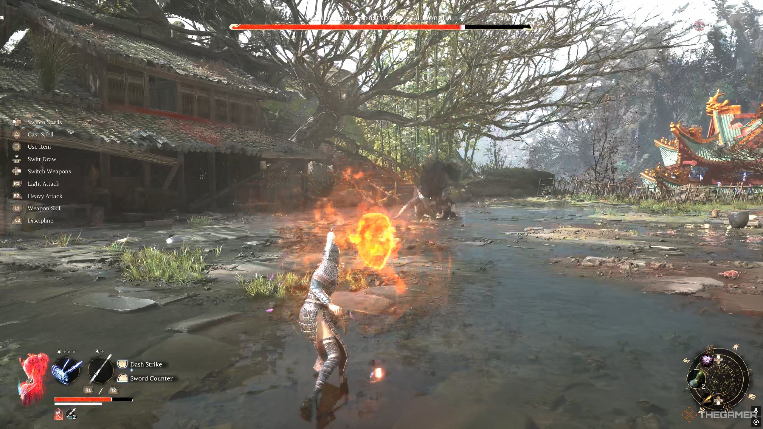 Defeating Lu Hongliu.