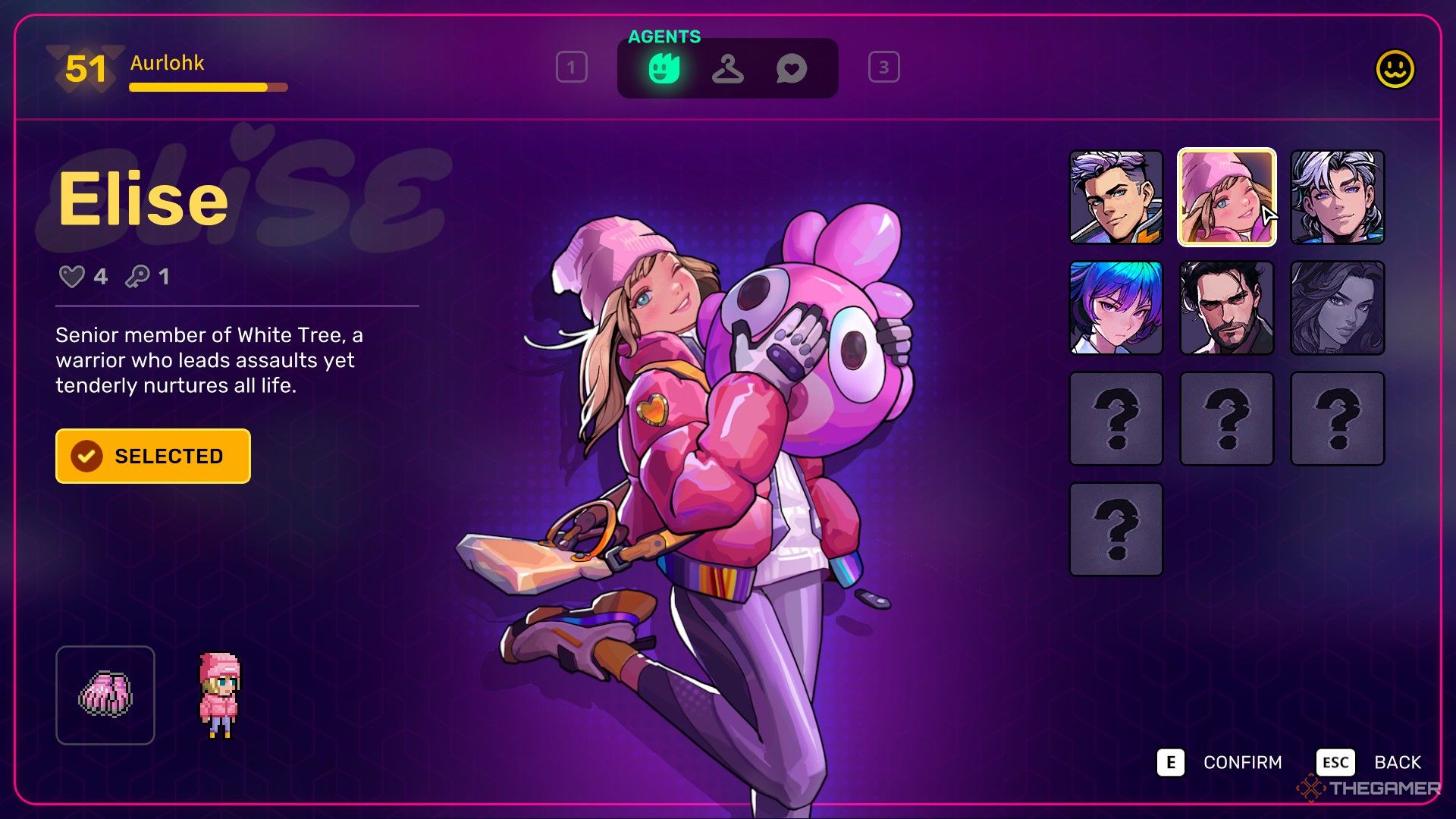 Elise in Neon Abyss 2