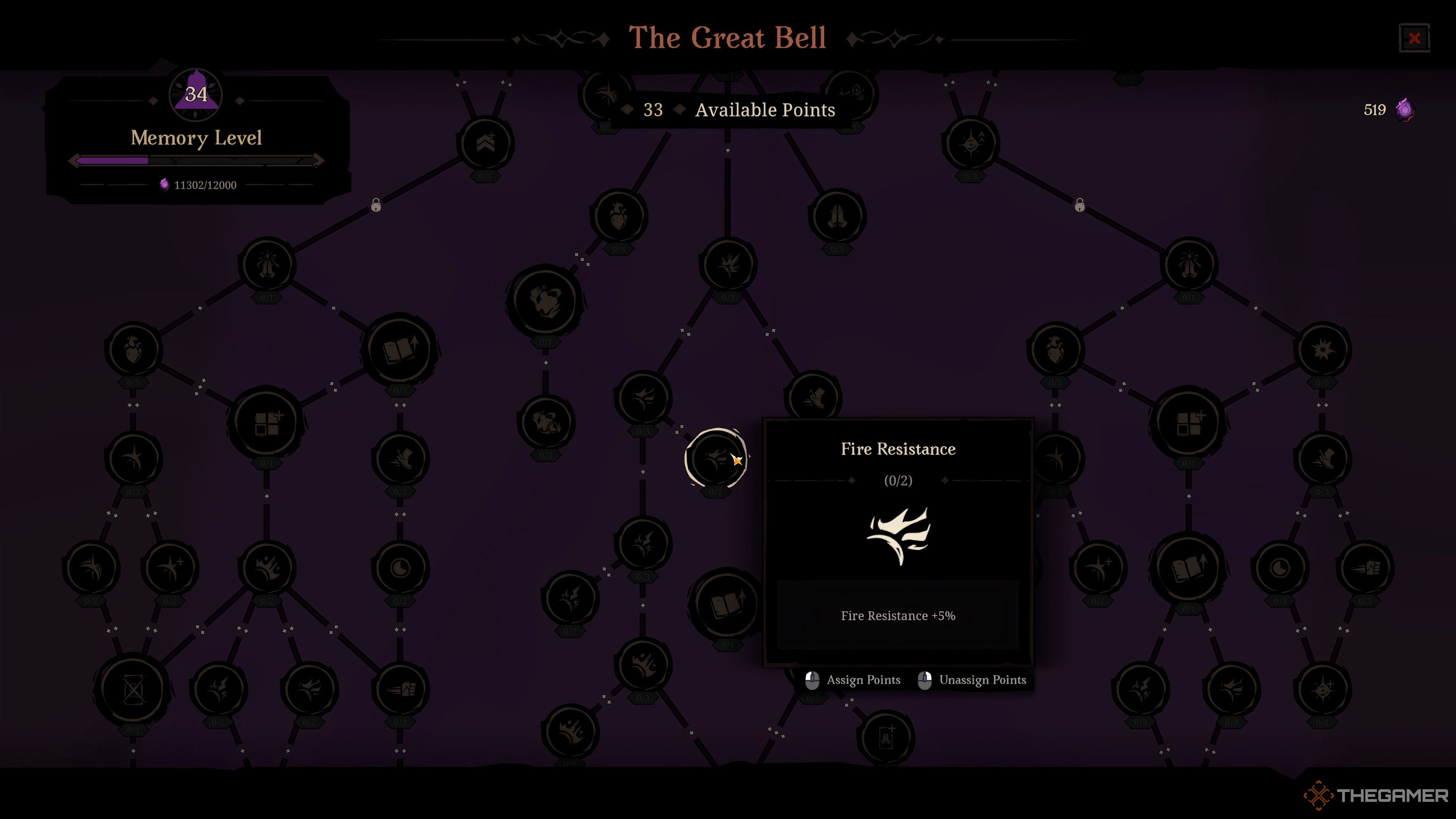 Fire Resistance upgrade at the Great Bell.
