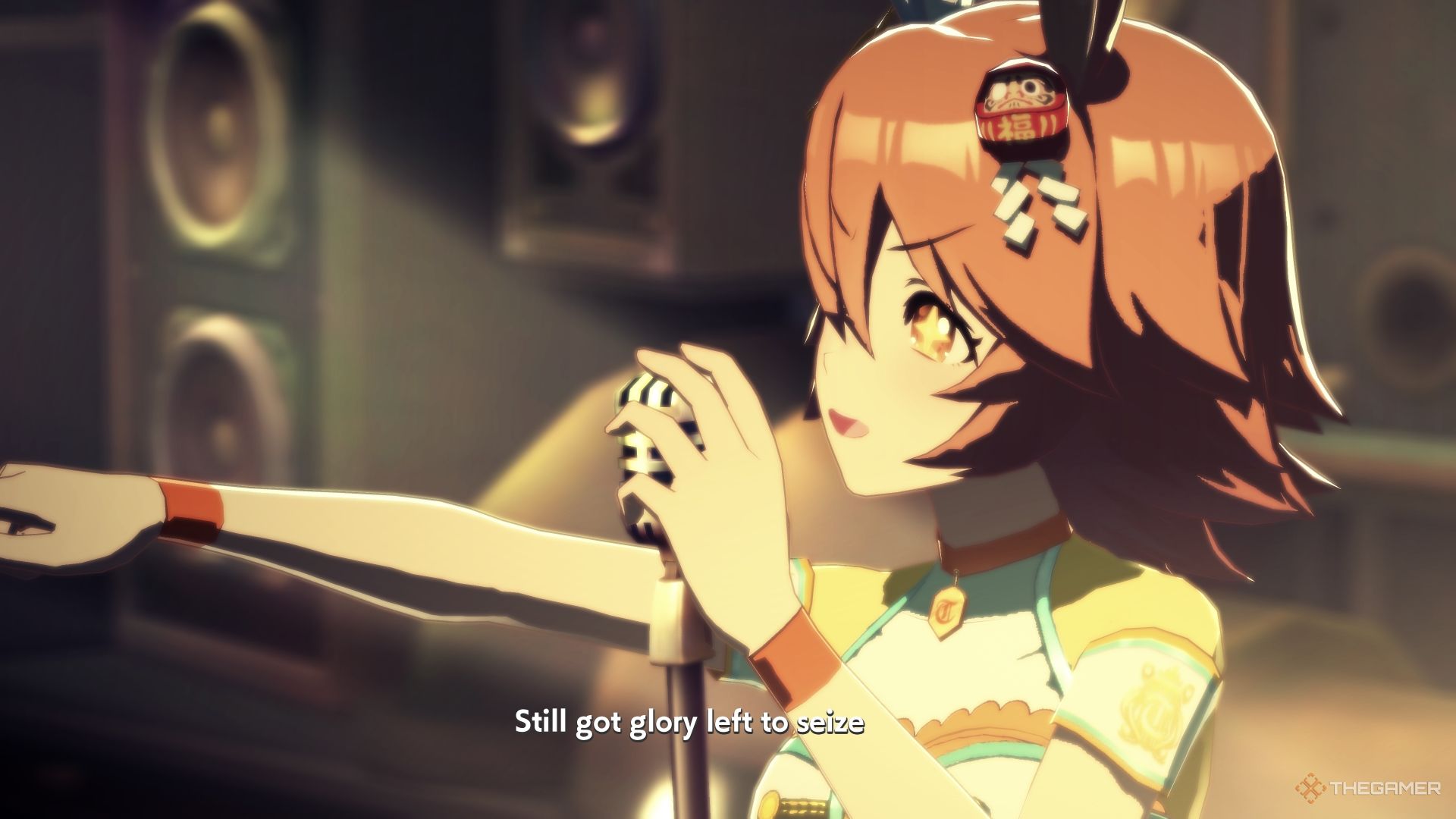 Matikanefukukitaru singing into a microphone