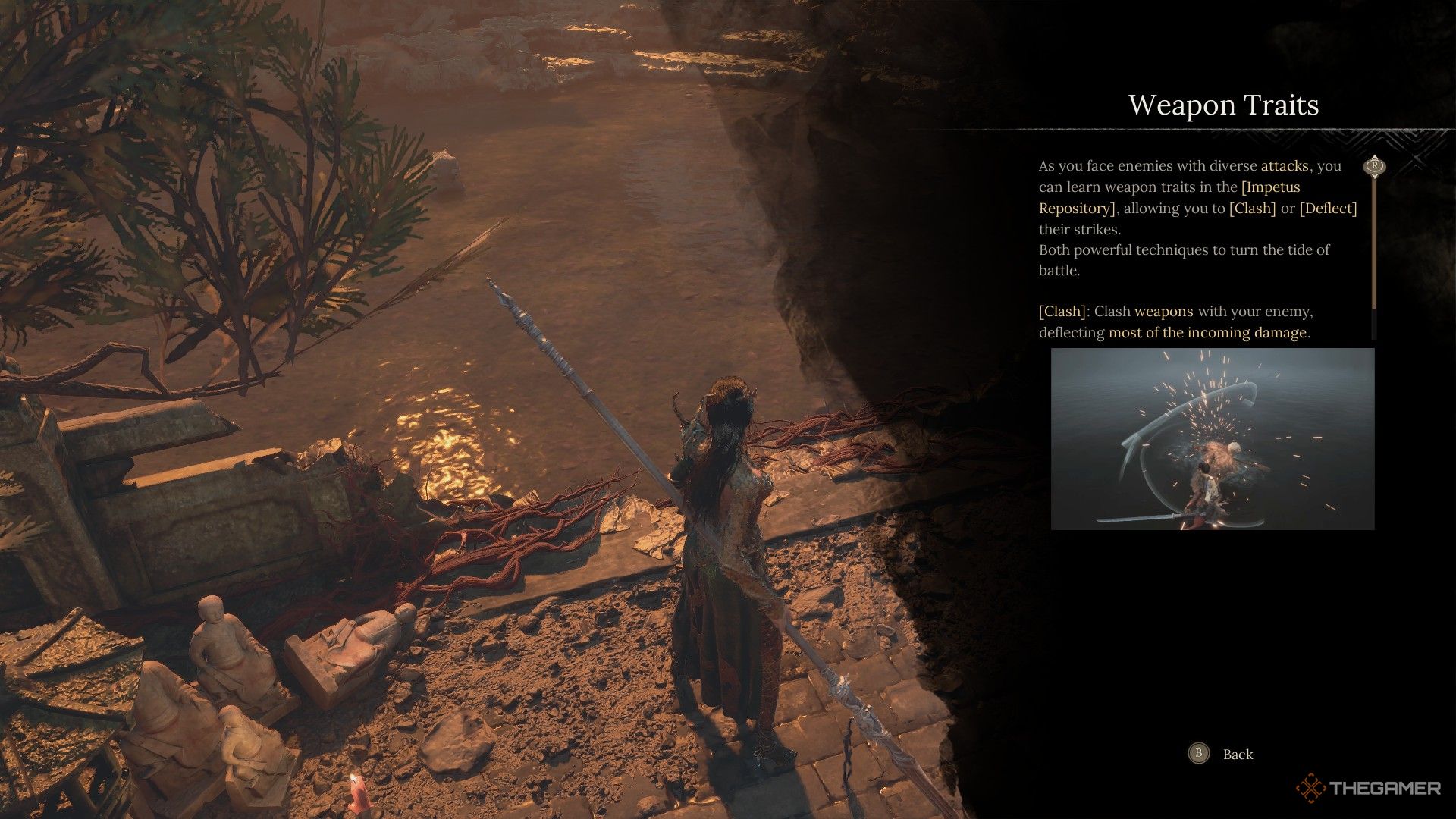 Pop-up tutorial explaining Clashing in Wuchang: Fallen Feathers.