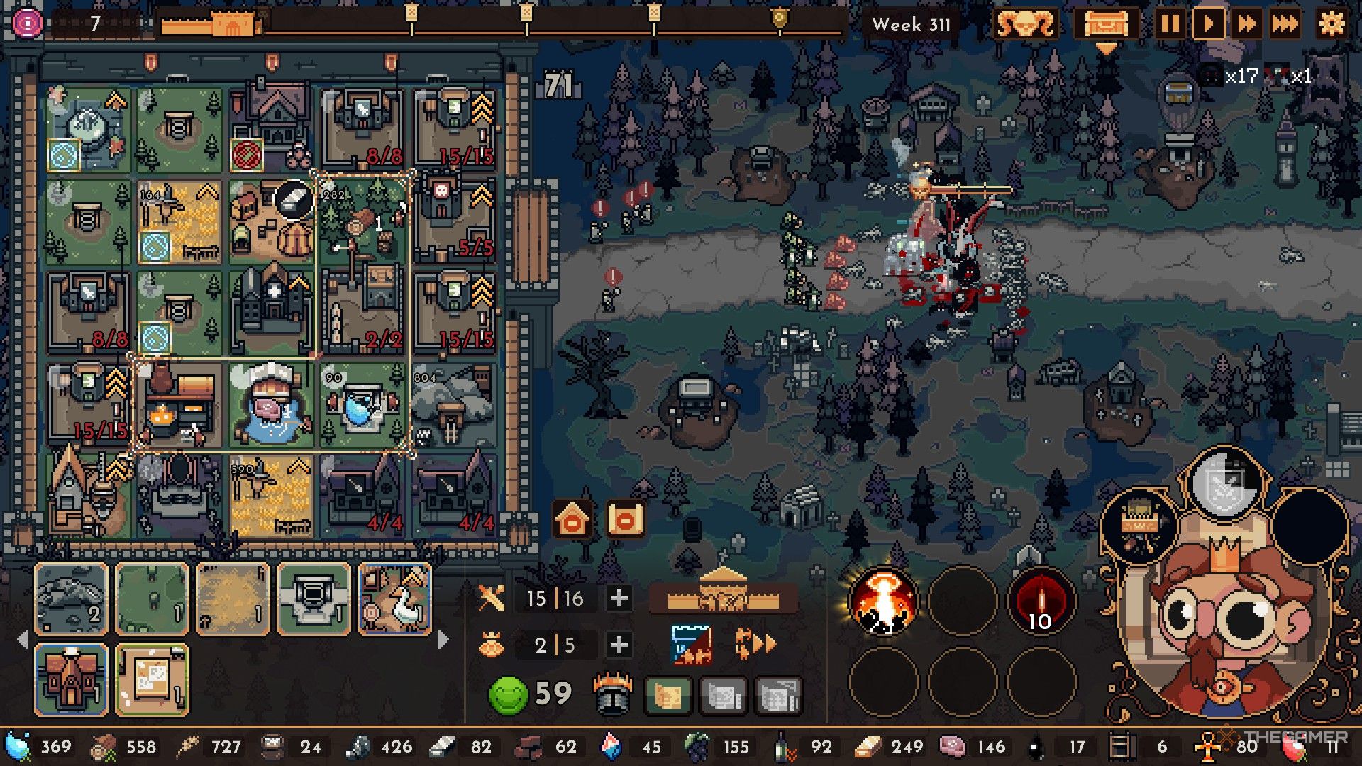 A scene of King Leo’s army fighting Lord Draven.