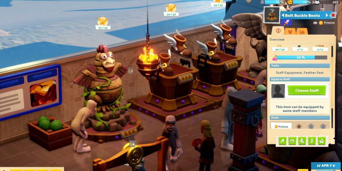 Completing Mythical Gear in Two Point Museum: Fantasy Discoveries