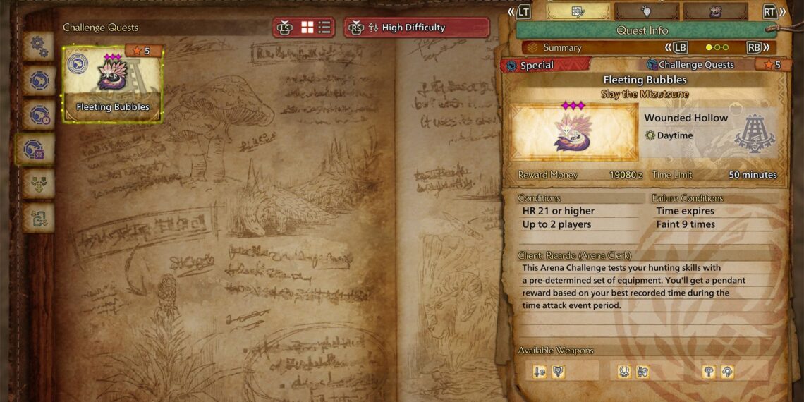 Completing the Fleeting Bubbles Challenge in Monster Hunter Wilds